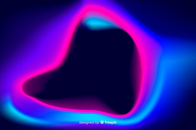 Aurora boreal fondo círculo abstracto