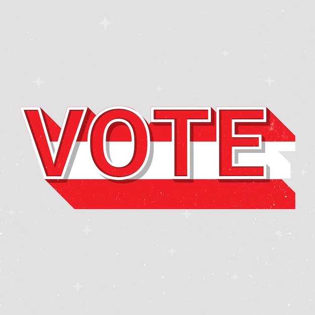 Austria elección voto texto vector democracia