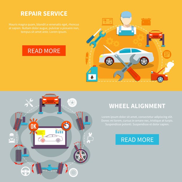 Auto servicio Banners horizontales
