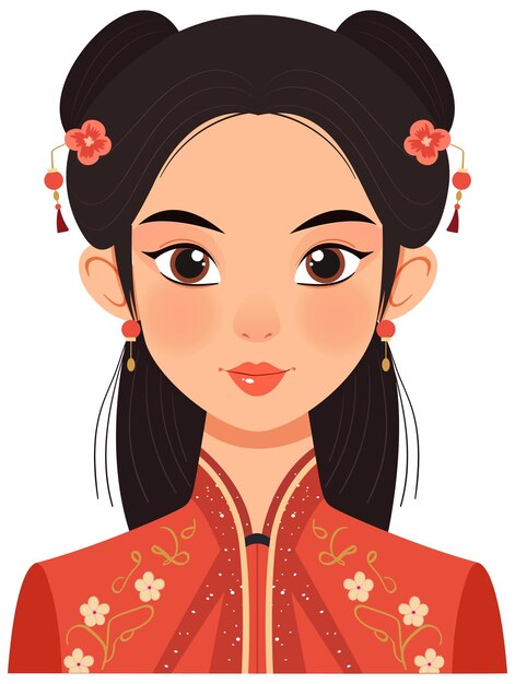 Avatar de la mujer tradicional asiática