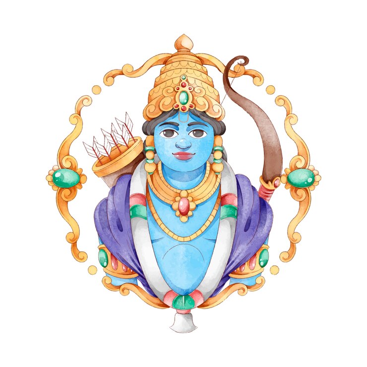Vector gratuito avatar del personaje del festival ram navami