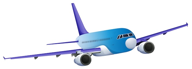 un avion azul
