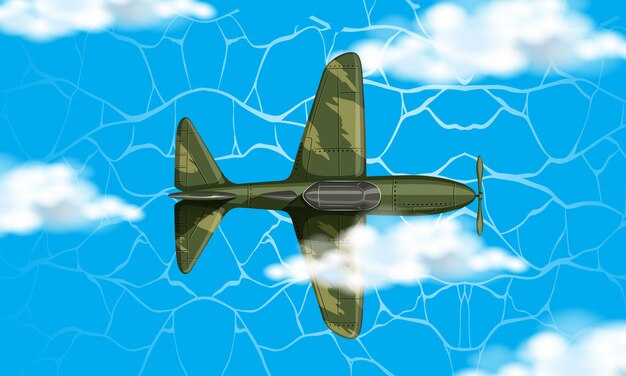 Avión del ejercito en el cielo