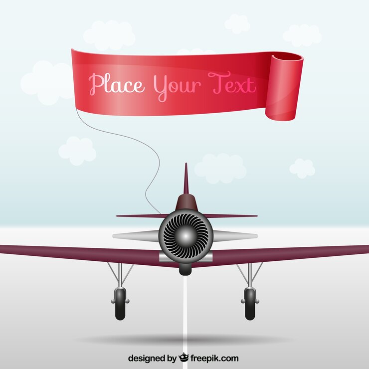 Vector gratuito avioneta con un banner