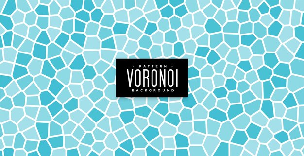 Azulejos submarinos o pared de baño azul voronoi patrón de fondo