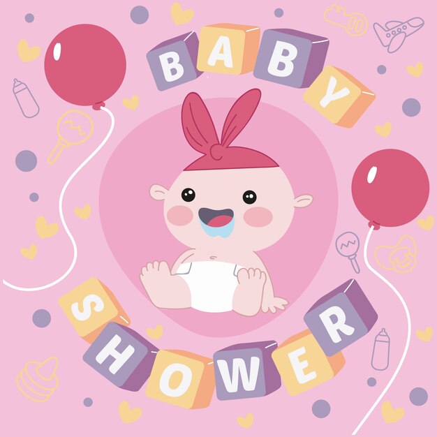 Baby shower concepto temático para niña