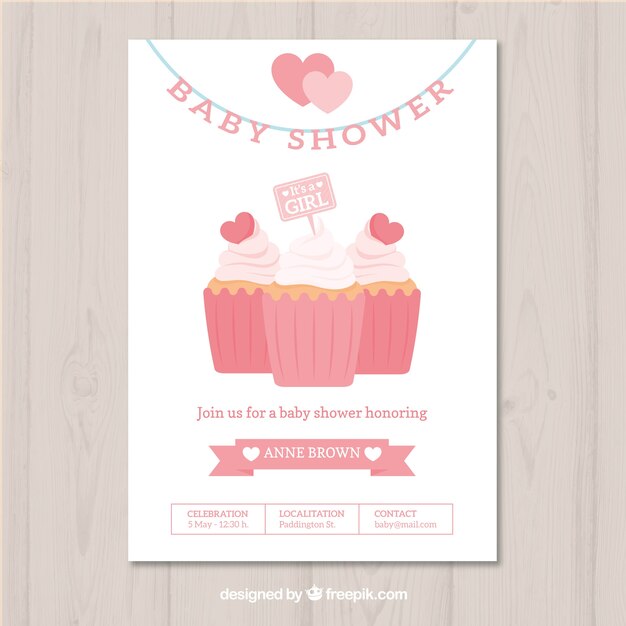 Baby shower design para niña