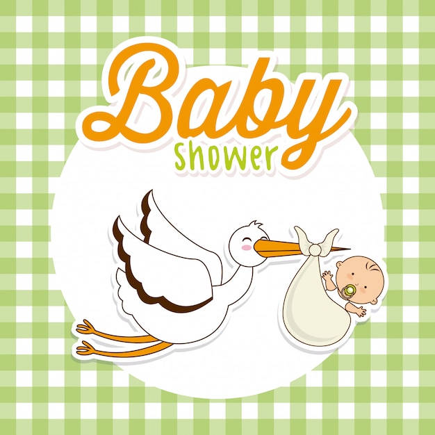 Vector gratuito baby shower elemento simple