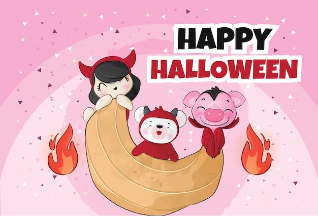 Vector gratuito babygirlhalloween8