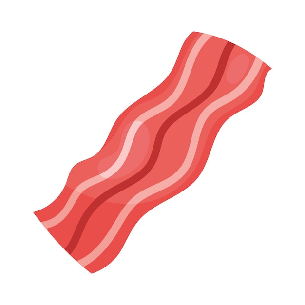 Vector gratuito bacon fresco y delicioso