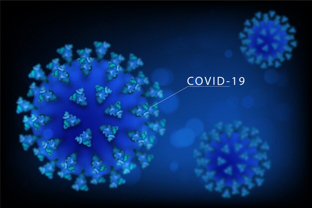 Bacterias del concepto de coronavirus pandemia