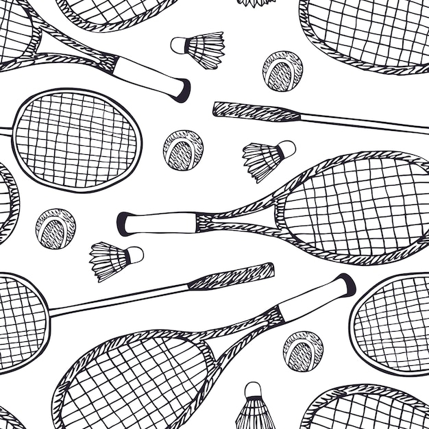 Vector gratuito bádminton y tenis