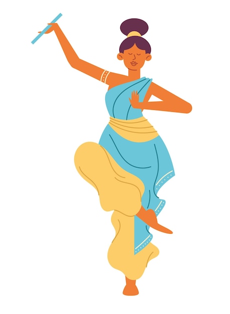 Vector gratuito bailarina navratri femenina