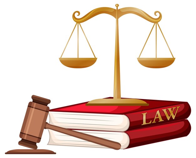 La balanza de la justicia y el martillo legal