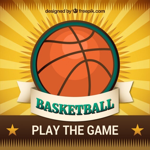 Balón de baloncesto con estrellas