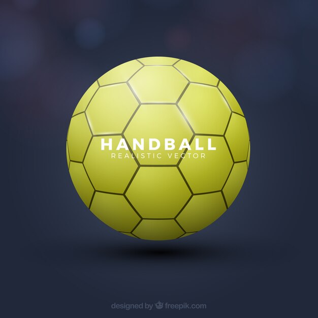 Balón de balonmano en estilo realista