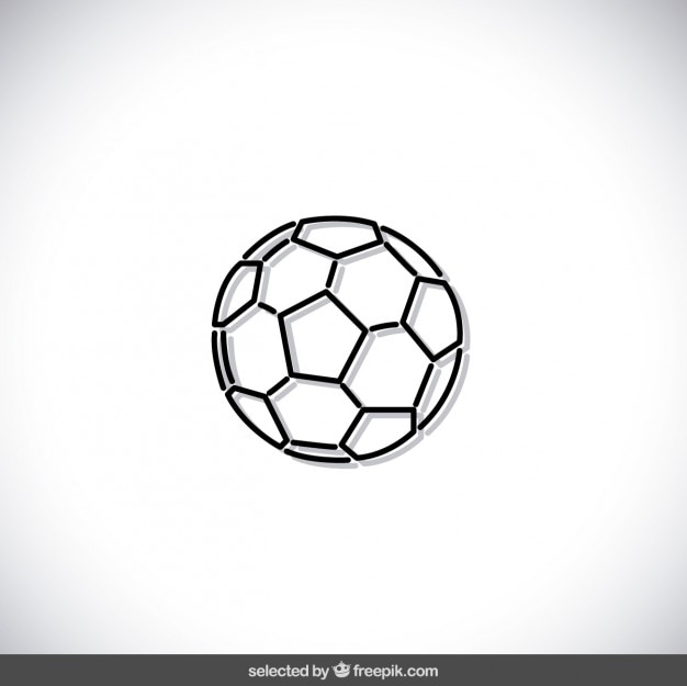 Vector gratuito balón de fútbol contorneado