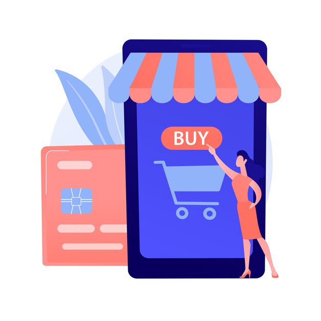 Banca móvil, aplicación de banca electrónica. Billetera digital, sistema de pago online, aplicación bancaria. Servicios financieros modernos, elemento de diseño de idea de pago electrónico.