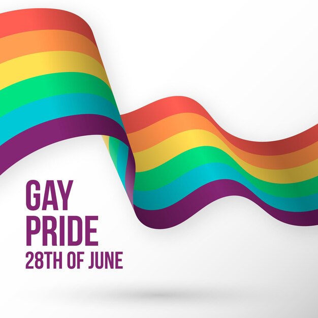 Bandera del arcoíris del día del orgullo
