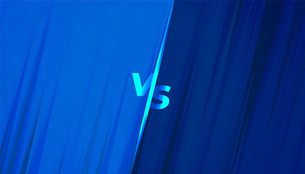 Bandera azul versus vs para competencia y desafío