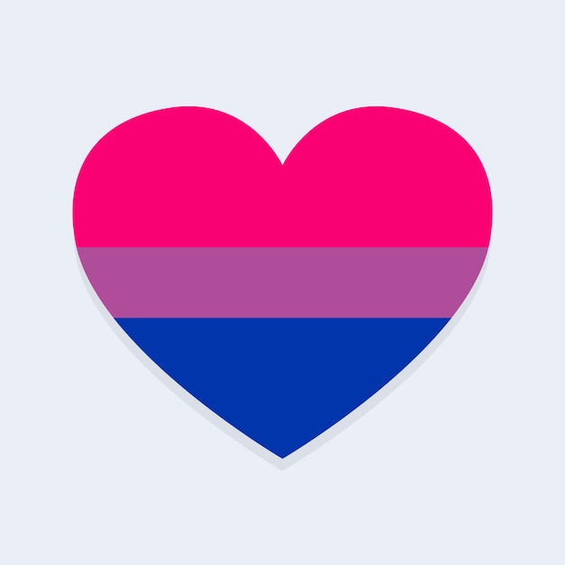 Bandera Bisexual en Forma de Corazón