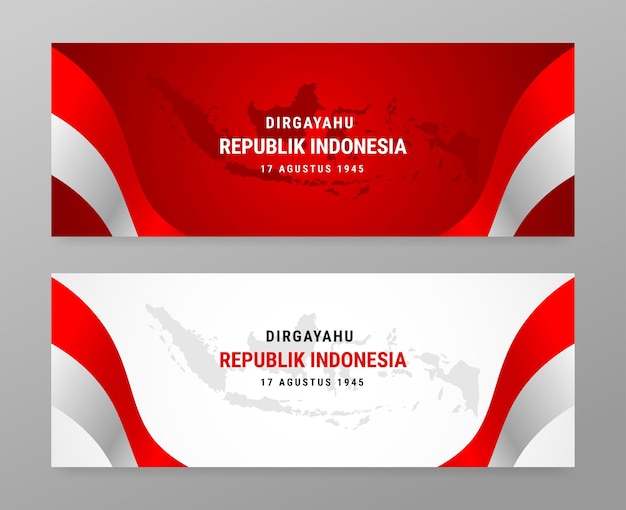 Vector gratuito bandera de celebración del 17 de agosto de indonesia