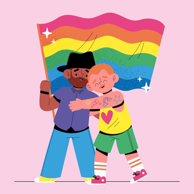 Bandera de celebración del día del orgullo