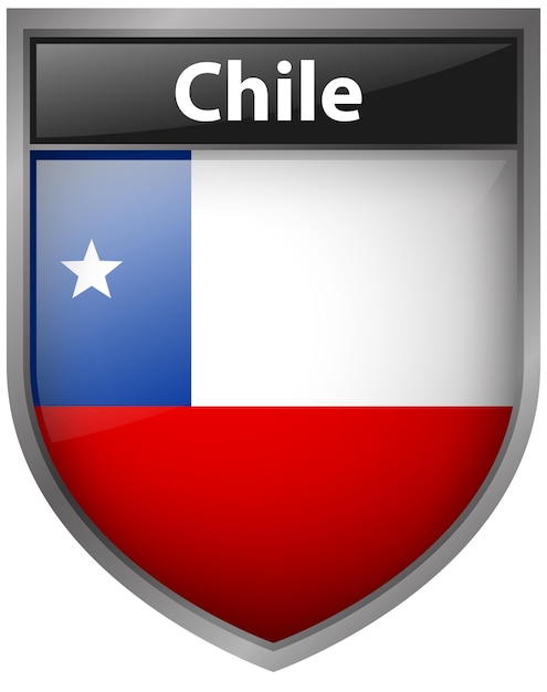 Bandera de Chile en placa
