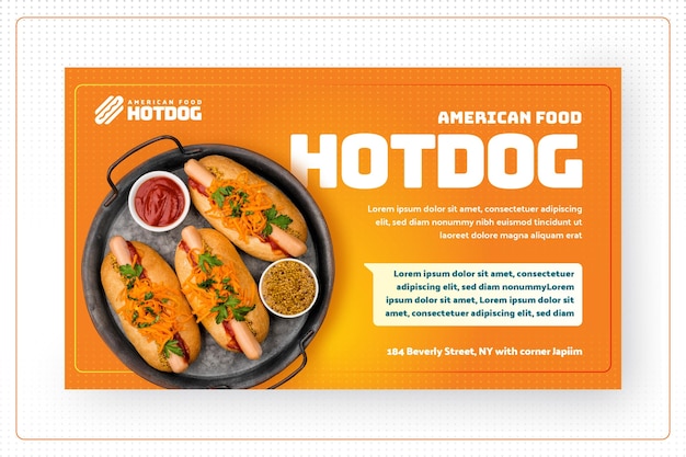 Bandera de comida americana