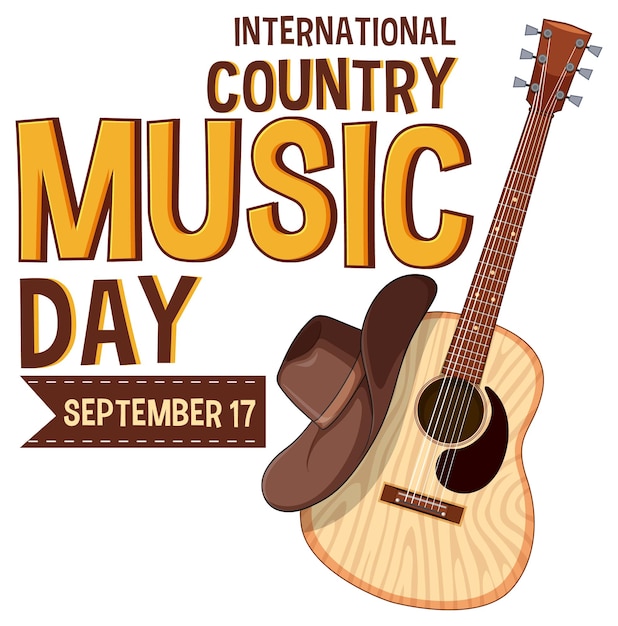 Vector gratuito bandera del día internacional de la música country