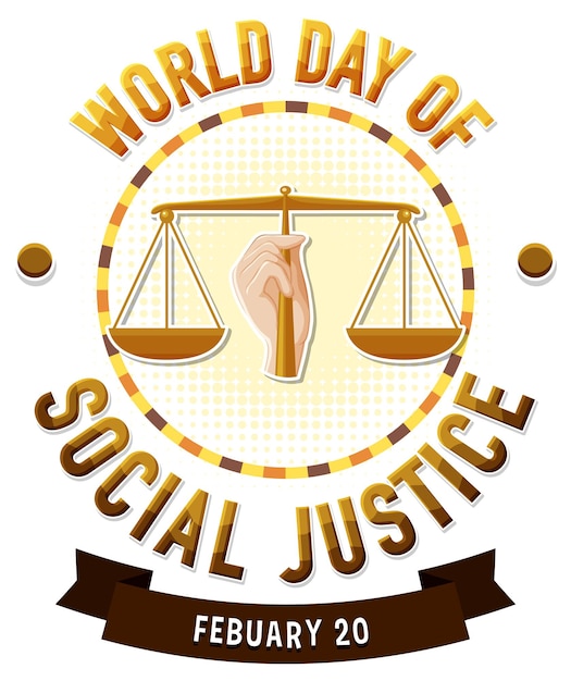 Bandera del día mundial de la justicia social