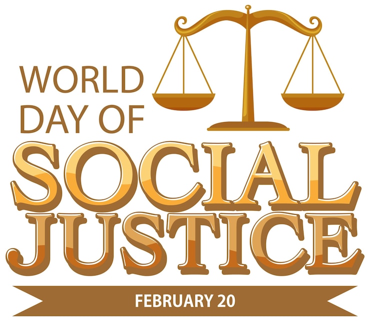 Vector gratuito bandera del día mundial de la justicia social.