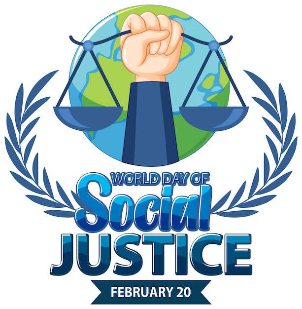 Vector gratuito bandera del día mundial de la justicia social