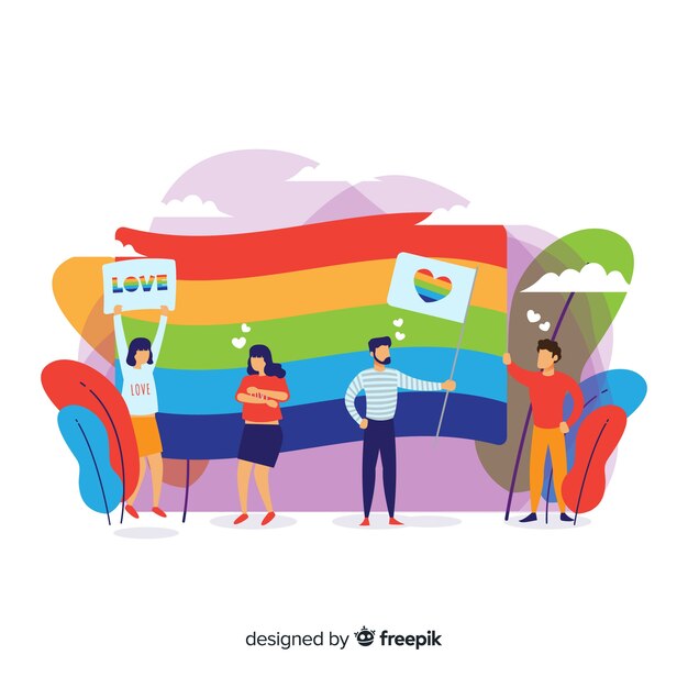 Bandera del día del orgullo lgbt
