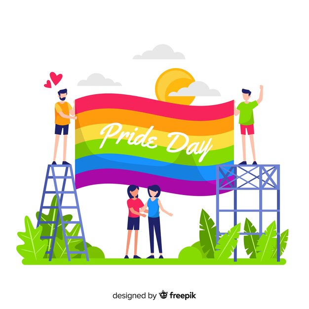 Bandera del día del orgullo lgbt