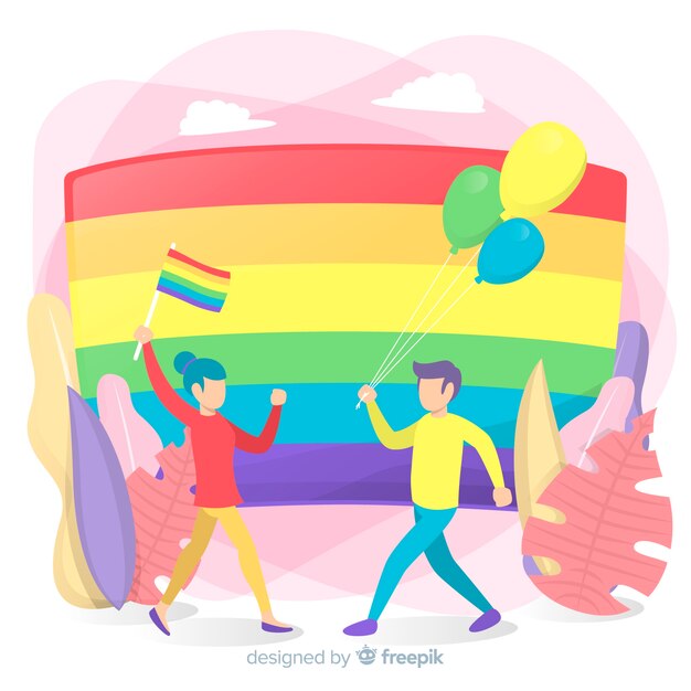 Bandera del día del orgullo lgbt