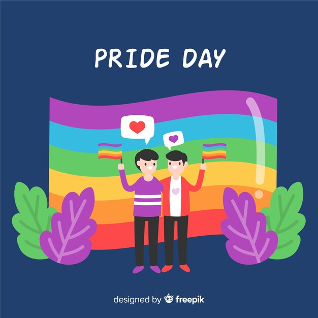 Bandera del día del orgullo lgbt