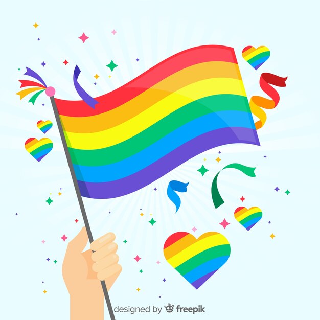 Bandera del día del orgullo lgbt