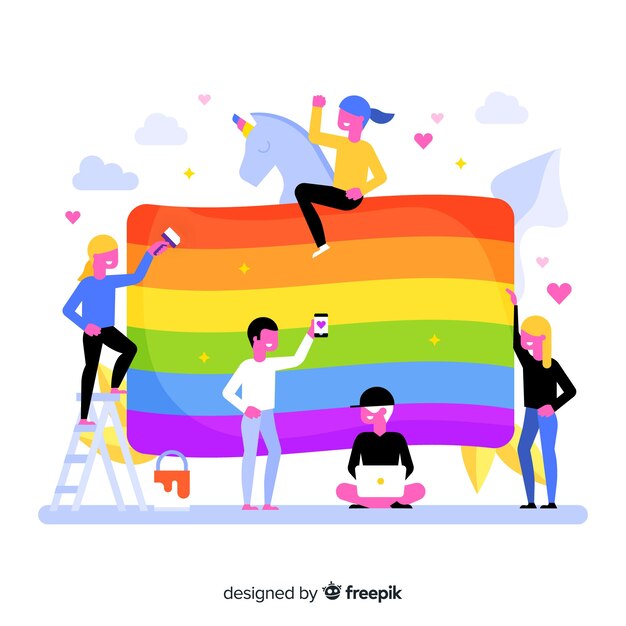 Bandera del día del orgullo lgbt