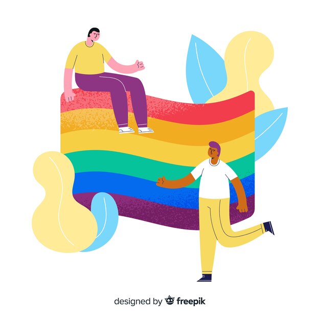 Bandera del día del orgullo lgbt
