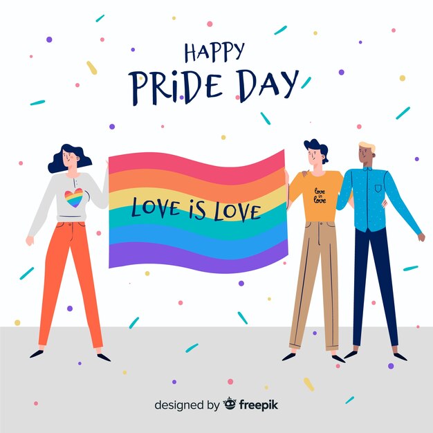 Bandera del día del orgullo lgbt
