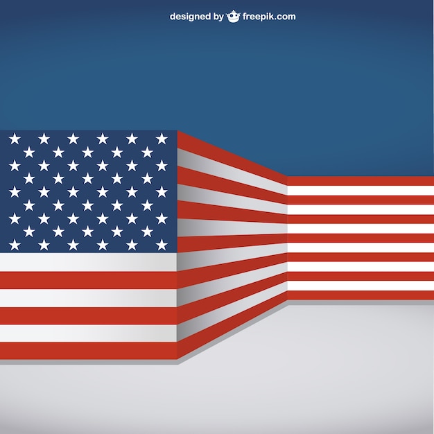Bandera de Estados Unidos 3D
