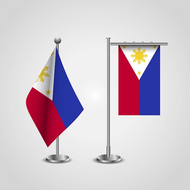 Bandera de filipinas con el vector de diseño creativo
