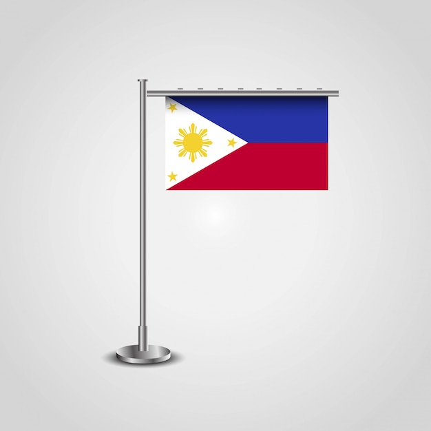 Bandera de Filipinas con el vector de diseño creativo