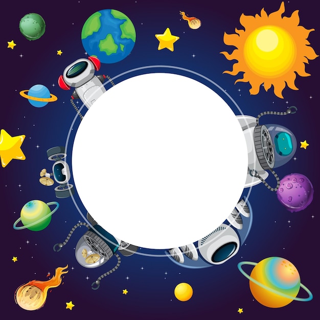 Una bandera de fondo de la escena del espacio exterior.