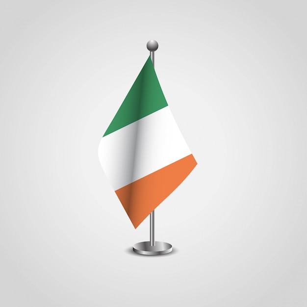 Bandera de Irlanda con vector de diseño creativo