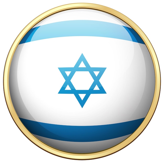 Bandera de Israel en placa redonda