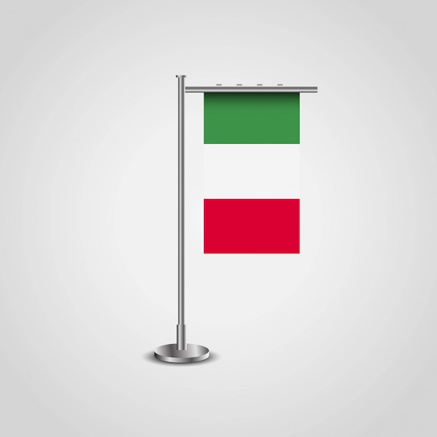 Bandera de Italia con vector de diseño creativo