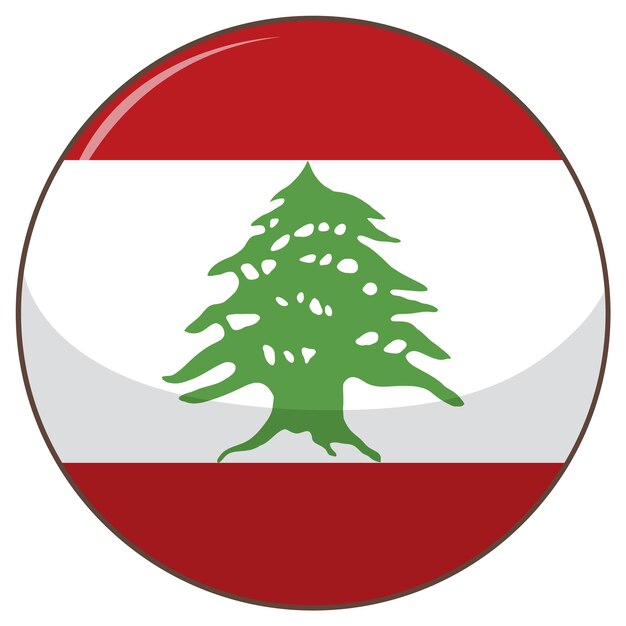 Bandera del Líbano con árbol de cedro