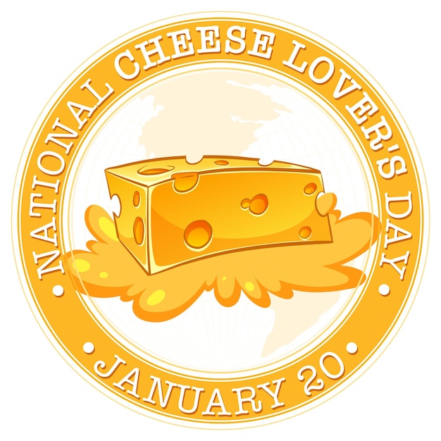 Vector gratuito bandera del logo del día nacional de los amantes del queso
